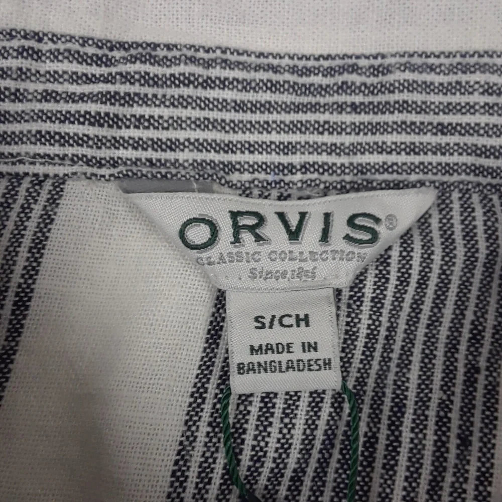 Orvis Ladies Women's Long Sleeve Button Front Linen Blend Top Shirt Size S - Picture 6 of 9